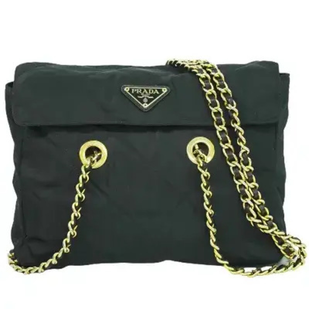 Prada Chain Shoulder Bag Black